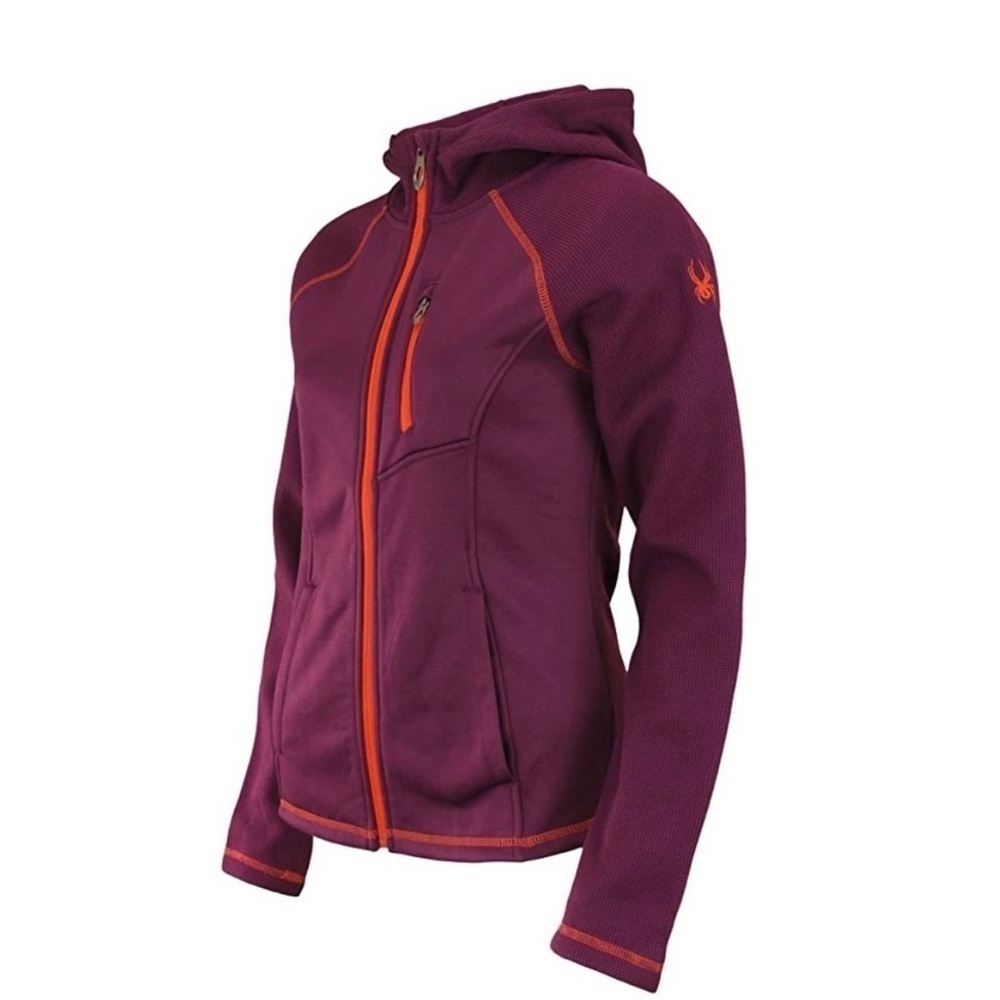 Spider Purple Thermal Fleece Full Zip Layna Hoodie